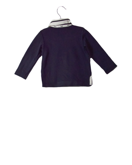 A Navy Long Sleeve Polos from Dolce & Gabbana in size 6-12M for boy. (Back View)