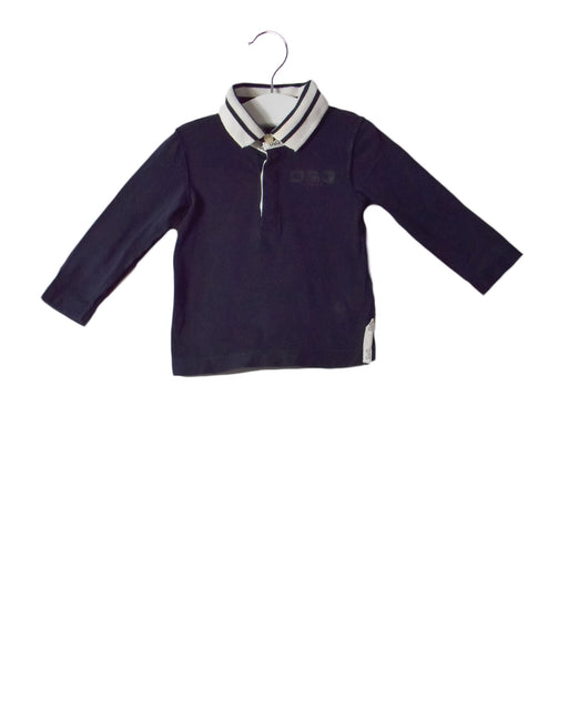 A Navy Long Sleeve Polos from Dolce & Gabbana in size 6-12M for boy. (Front View)