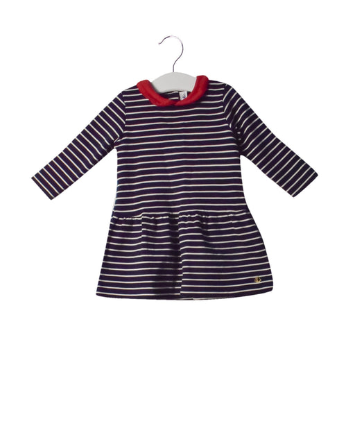 A Black Long Sleeve Dresses from Petit Bateau in size 12-18M for girl. (Front View)