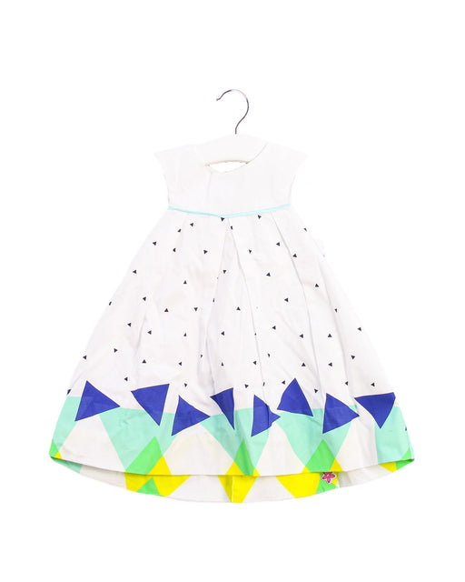 A White Sleeveless Dresses from Catimini in size 6-12M for girl. (Front View)
