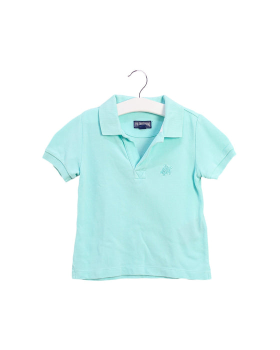 A Blue Short Sleeve Polos from Vilebrequin in size 4T for boy. (Front View)