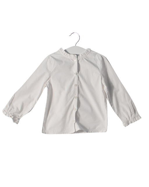 A White Long Sleeve Tops from Jacadi in size 3T for girl. (Front View)