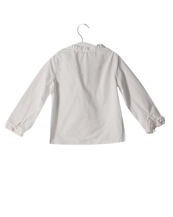 A White Long Sleeve Tops from Jacadi in size 3T for girl. (Back View)
