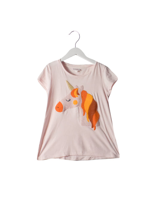 A Pink Short Sleeve T Shirts from Seed in size 9Y for girl. (Front View)