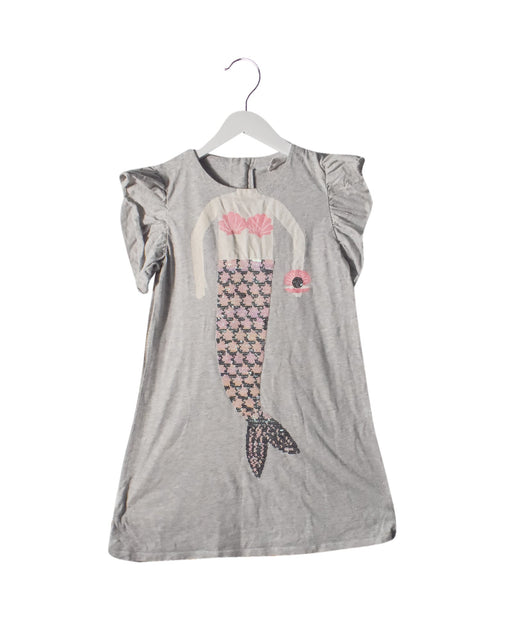A Grey Short Sleeve Dresses from Seed in size 9Y for girl. (Front View)