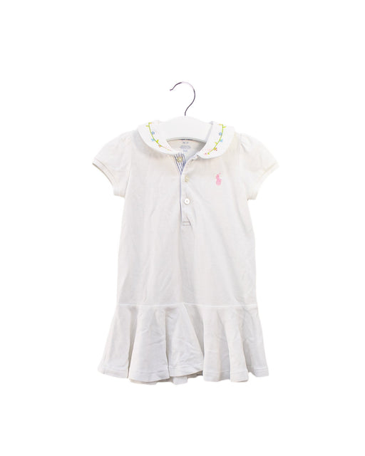 A White Short Sleeve Dresses from Ralph Lauren in size 6-12M for girl. (Front View)