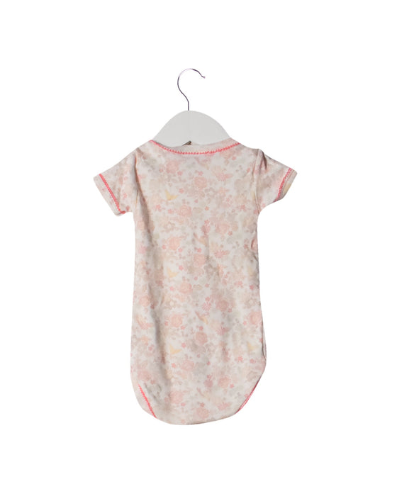A White Bodysuits from Petit Bateau in size 6M for girl. (Back View)