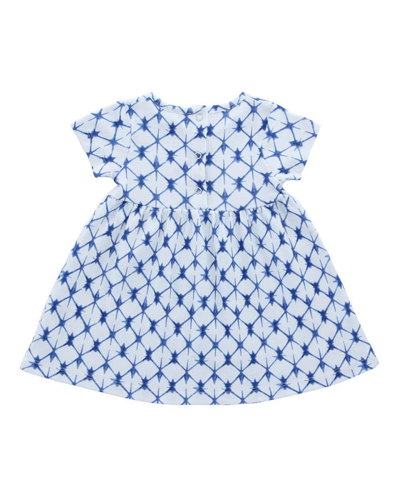 A Blue Sweater Dresses from Hunter + Boo in size 3-6M for girl. (Back View)