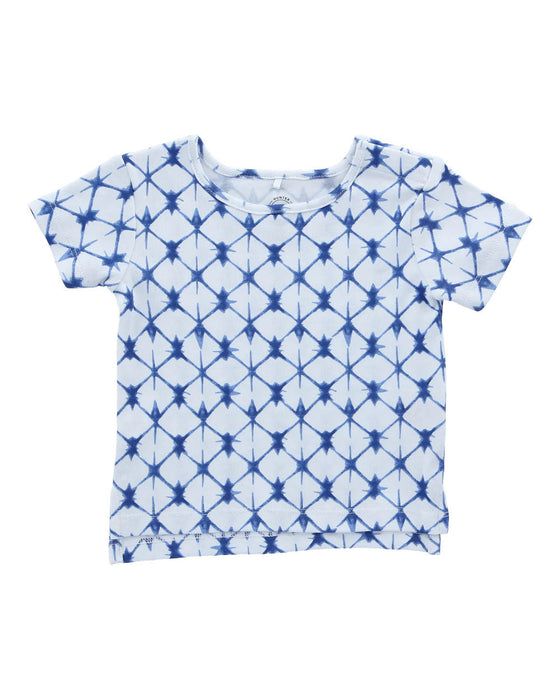 A Blue Short Sleeve T Shirts from Hunter + Boo in size 3-6M for neutral. (Front View)