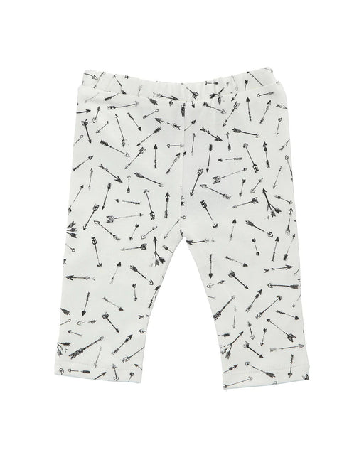 A White Leggings from Hunter + Boo in size 0-3M for neutral. (Front View)