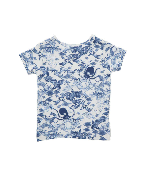 A White Short Sleeve T Shirts from Hunter + Boo in size 0-3M for neutral. (Front View)