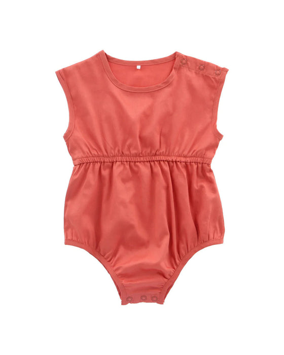 A Brown Long Sleeve Bodysuits from Hunter + Boo in size 3-6M for girl. (Front View)