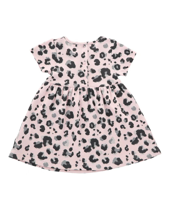 A Pink Short Sleeve Dresses from Hunter + Boo in size 3-6M for girl. (Back View)