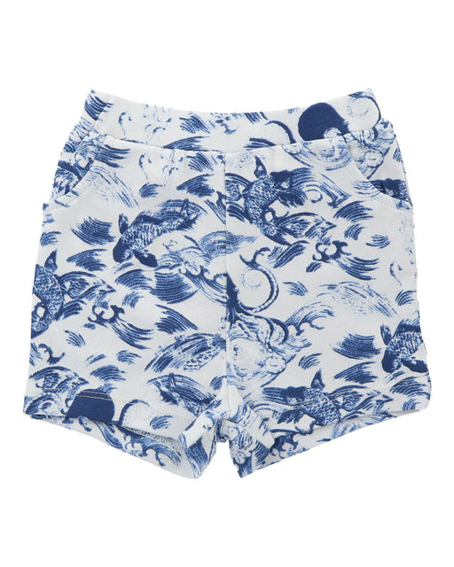 A Blue Shorts from Hunter + Boo in size 6-12M for neutral. (Front View)