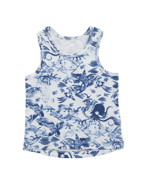 A Blue Sleeveless Tops from Hunter + Boo in size 6-12M for neutral. (Front View)