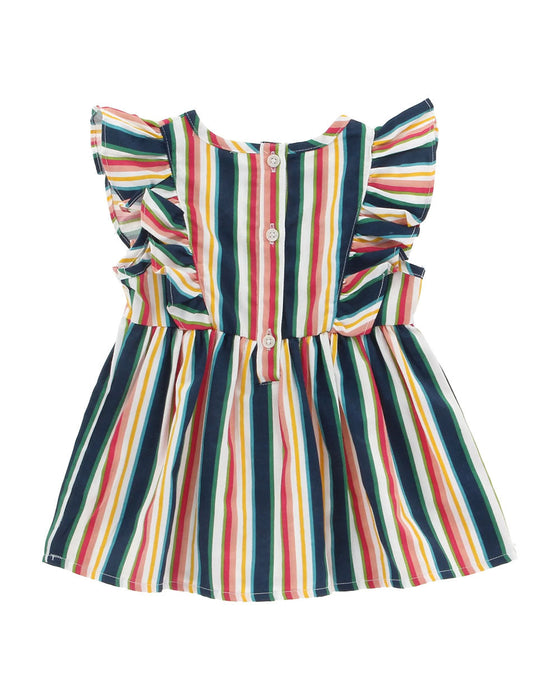 A Multicolour Sleeveless Dresses from Hunter + Boo in size 6-12M for girl. (Back View)
