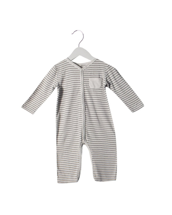 A White Jumpsuits from Mori in size 6-12M for boy. (Front View)