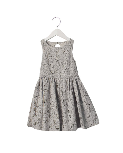 A Grey Sleeveless Dresses from Polo Ralph Lauren in size 4T for girl. (Front View)