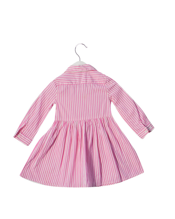 A Pink Long Sleeve Dresses from Ralph Lauren in size 12-18M for girl. (Back View)