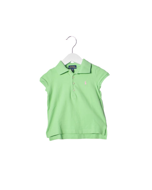 A Green Short Sleeve Polos from Polo Ralph Lauren in size 4T for girl. (Front View)