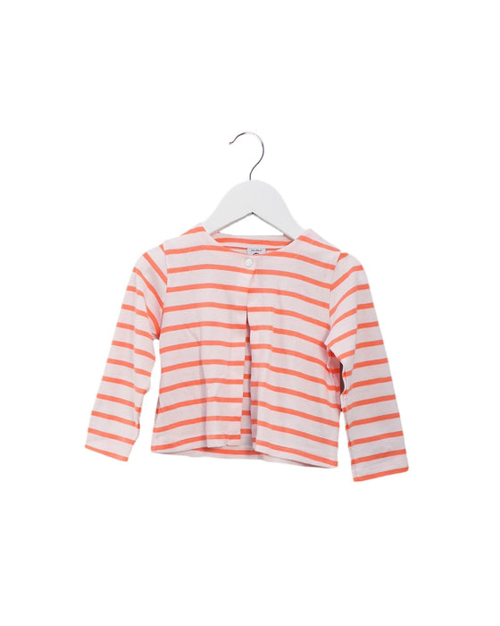A Pink Cardigans from Petit Bateau in size 18-24M for girl. (Front View)