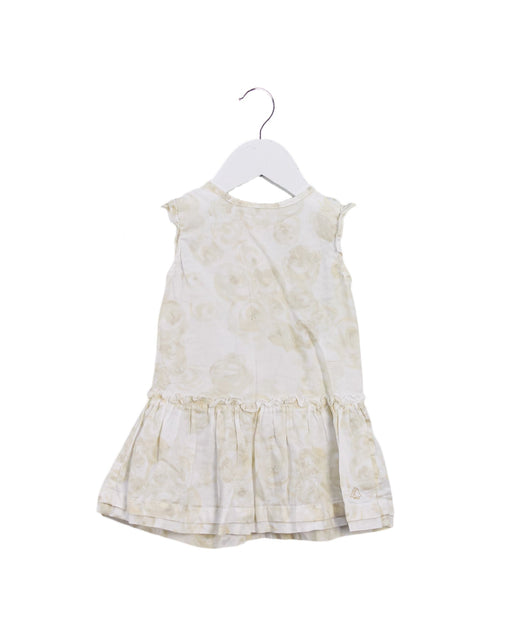 A White Sleeveless Dresses from Petit Bateau in size 6-12M for girl. (Front View)