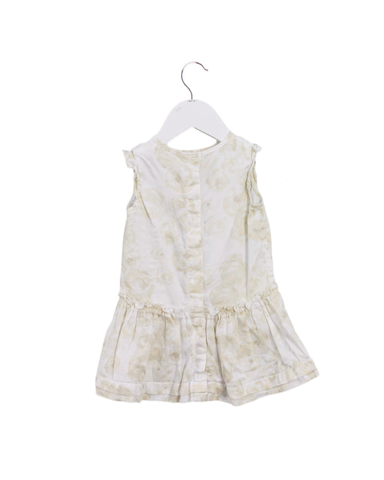 A White Sleeveless Dresses from Petit Bateau in size 6-12M for girl. (Back View)