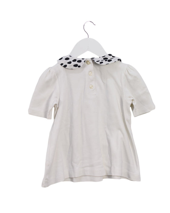 A Ivory Short Sleeve Tops from Janie & Jack in size 4T for girl. (Back View)