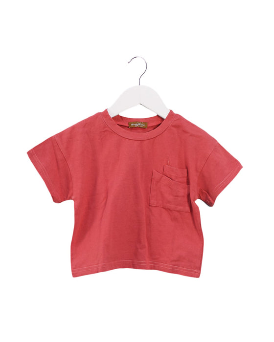 A Red Short Sleeve Tops from Niny Mini in size 2T for girl. (Front View)