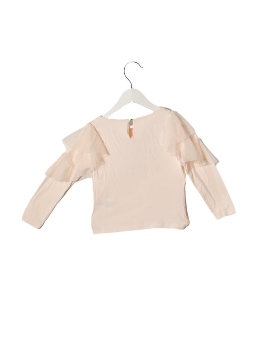 A Pink Long Sleeve Tops from Billieblush in size 4T for girl. (Back View)