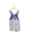 A Blue Overall Shorts from Jacadi in size 6-12M for boy. (Back View)
