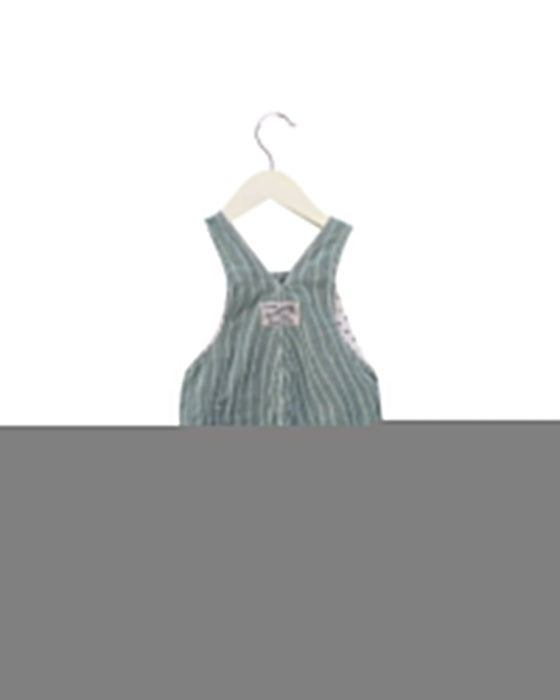 A Green Overall Shorts from Petit Bateau in size 6-12M for boy. (Back View)