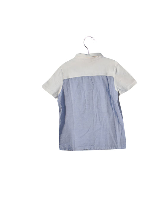 A White Short Sleeve Tops from Momonittu in size 4T for boy. (Back View)
