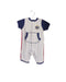 A Grey Short Sleeve Rompers from Chickeeduck in size 6-12M for boy. (Front View)