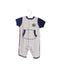 A Grey Short Sleeve Rompers from Chickeeduck in size 6-12M for boy. (Front View)