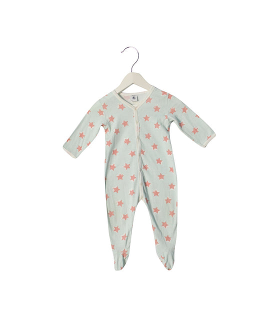 A Blue Long Sleeve Jumpsuits from Petit Bateau in size 6-12M for neutral. (Front View)