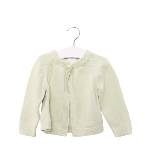 A Green Cardigans from Jacadi in size 12-18M for girl. (Front View)