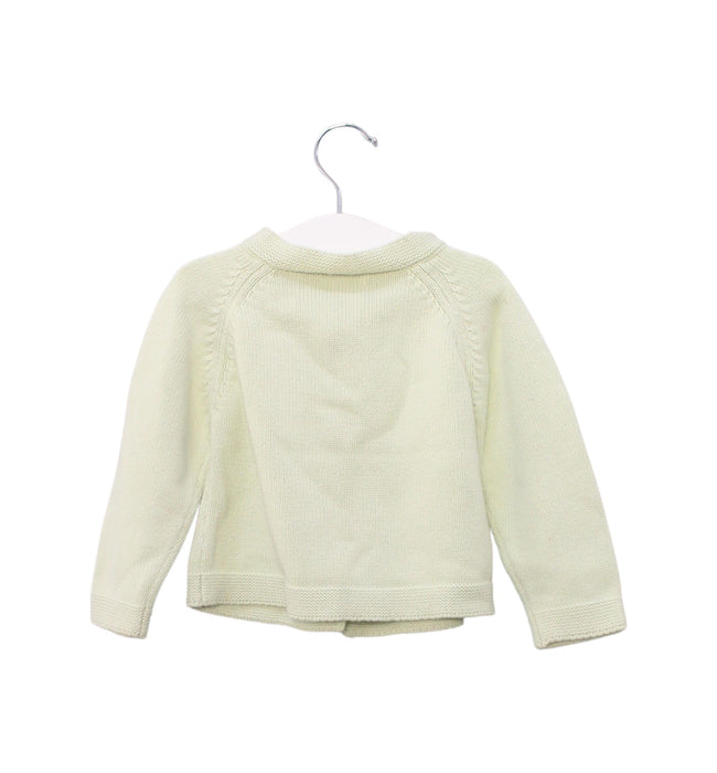 A Green Cardigans from Jacadi in size 12-18M for girl. (Back View)