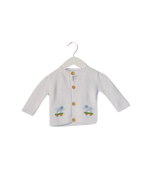 A Blue Cardigans from Little English in size 3-6M for neutral. (Front View)