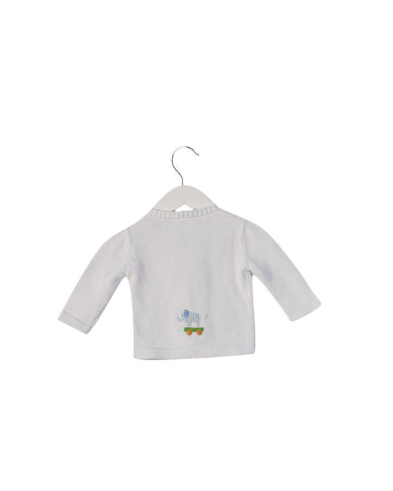 A Blue Cardigans from Little English in size 3-6M for neutral. (Back View)