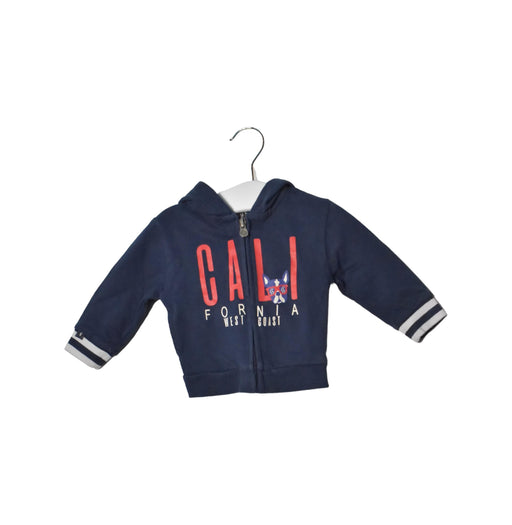 A Navy Hoodie from Grain de Blé in size 0-3M for boy. (Front View)
