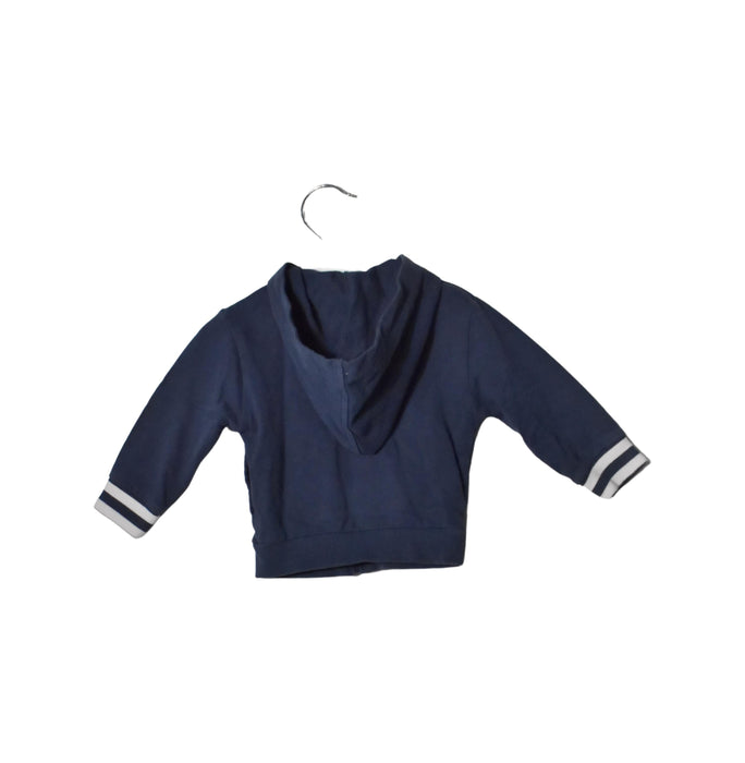 A Navy Hoodie from Grain de Blé in size 0-3M for boy. (Back View)