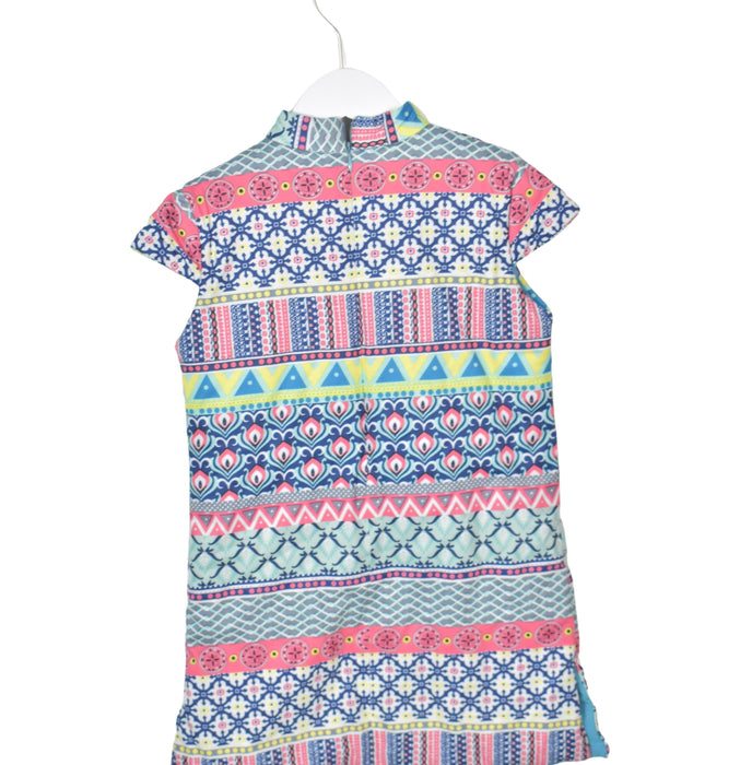 A Multicolour Sleeveless Dresses from Chouchou Chic in size 5T for girl. (Back View)
