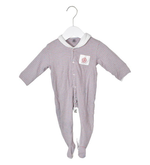 A Blue Long Sleeve Jumpsuits from Petit Bateau in size 6-12M for neutral. (Front View)