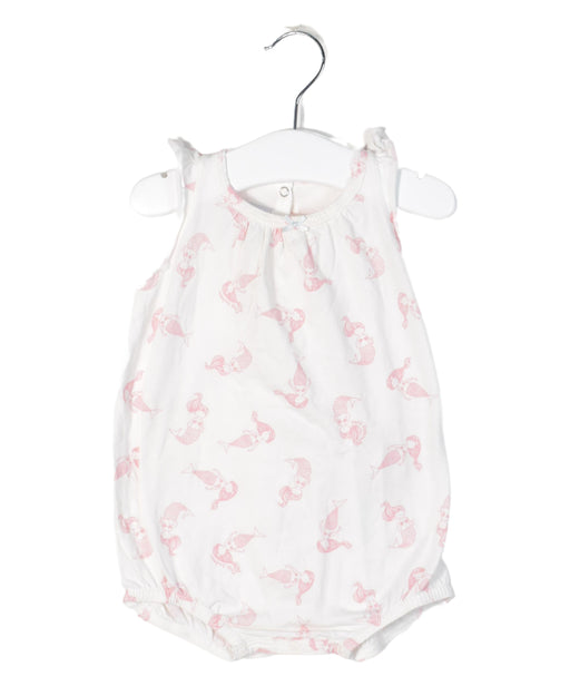 A White Long Sleeve Bodysuits from Petit Bateau in size 6-12M for girl. (Front View)