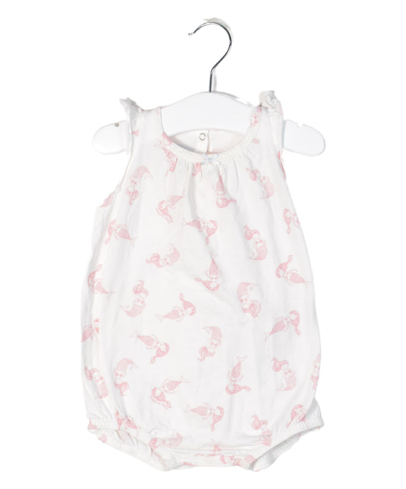 A White Long Sleeve Bodysuits from Petit Bateau in size 6-12M for girl. (Front View)