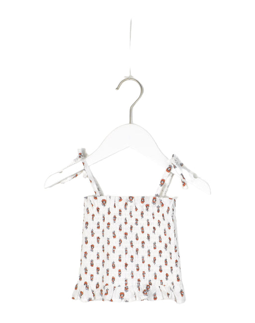 A White Sleeveless Tops from Seed in size 4T for girl. (Front View)