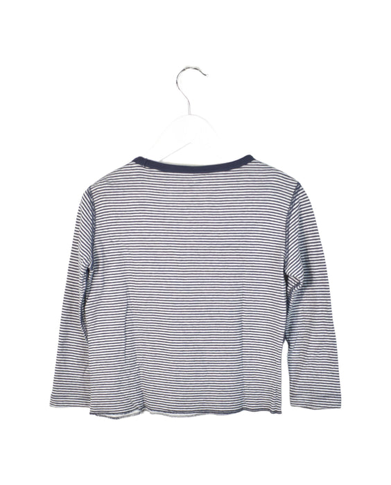 A Navy Long Sleeve Tops from Petit Bateau in size 6T for neutral. (Back View)
