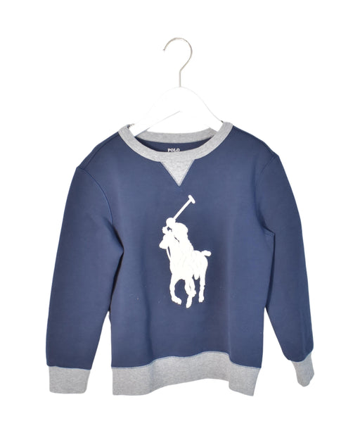A Navy Crewneck Sweatshirts from Polo Ralph Lauren in size 6T for neutral. (Front View)