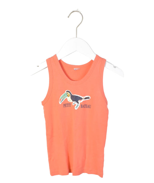 A Orange Sleeveless Tops from Petit Bateau in size 6T for neutral. (Front View)